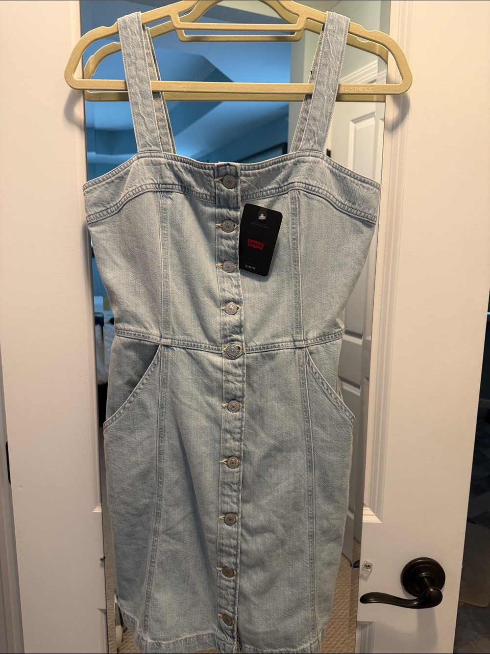 Levi's Light Blue Denim Button-Front Sundress